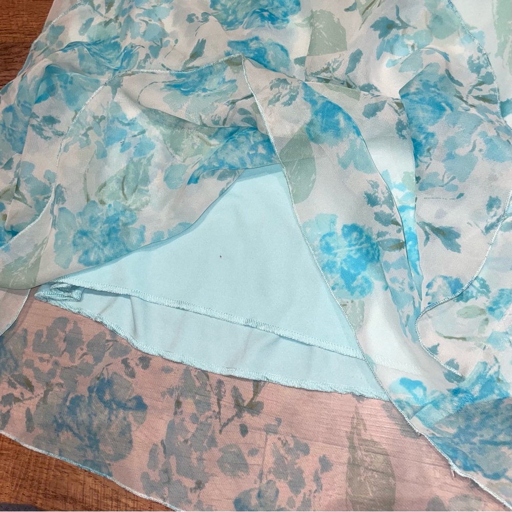 Floral Blue Skirt - Picture 4 of 6